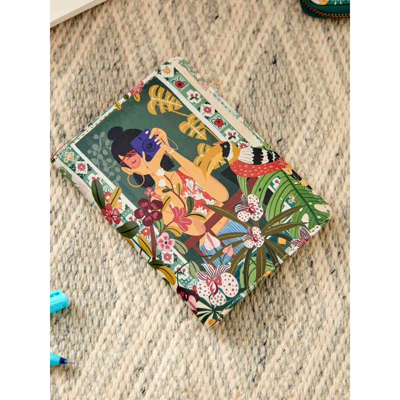 Chumbak Women Floral Printed PU Passport Holder