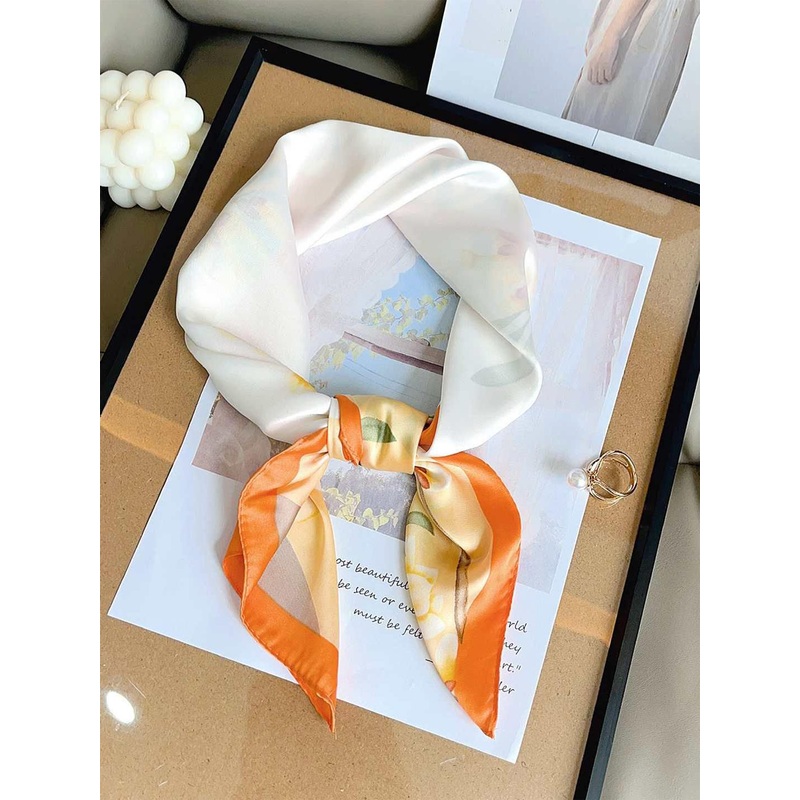 CrossKulture Women Floral Printed Satin Scarf