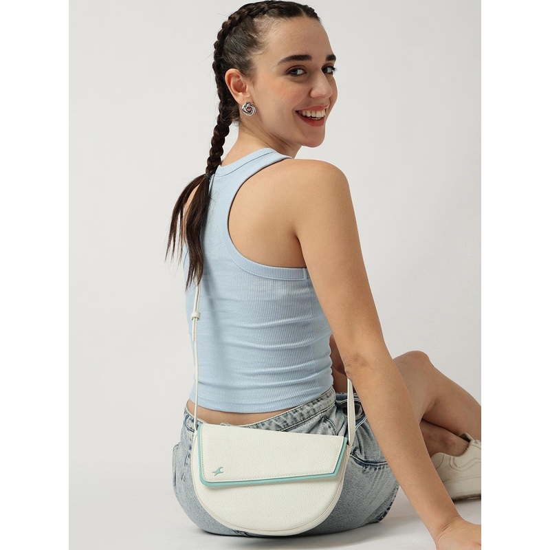 Fastrack Women Solid Half Moon Sling Bag