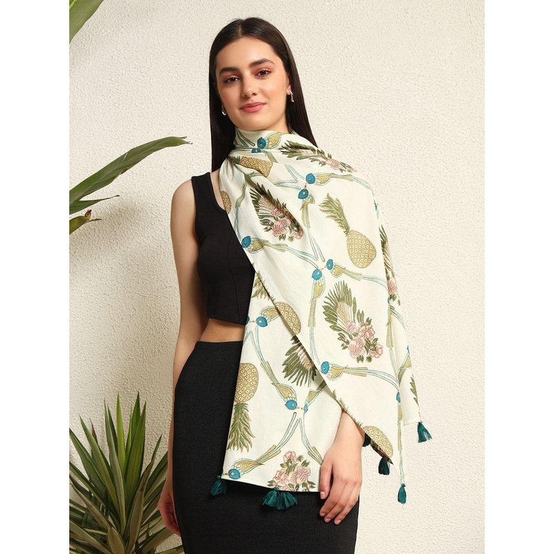 HANDICRAFT PALACE Women Printed Cotton Scarf