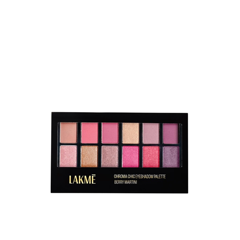 Lakme Glitterati Chroma Chic Eye Shadow Palette For Rich Color Payoff 12g –  Berry Martini