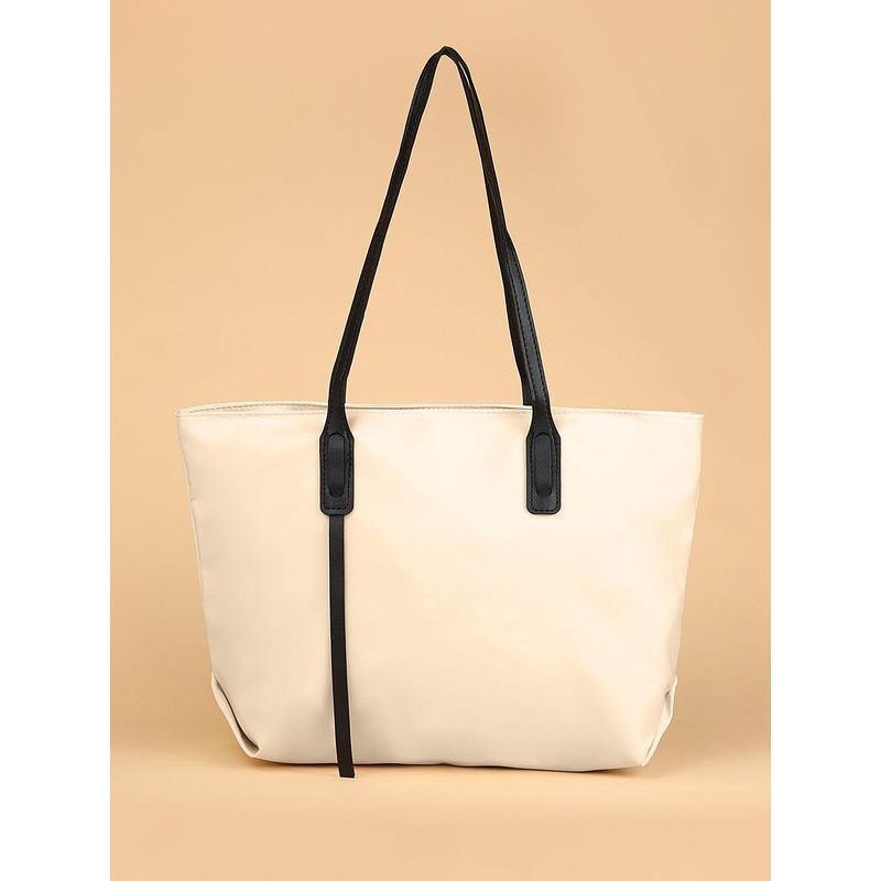 LULU & SKY Monochrome Dual Shopper Tote Bag