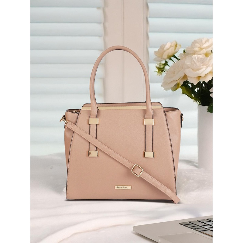 Mast & Harbour Pink Blush Solid Shoulder Bag
