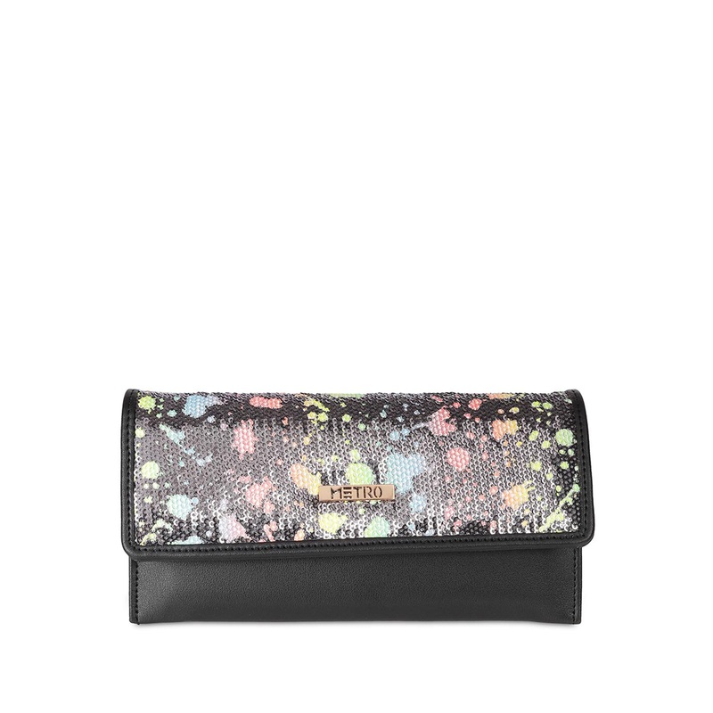 Metro Women Abstract Two Fold Wallet
