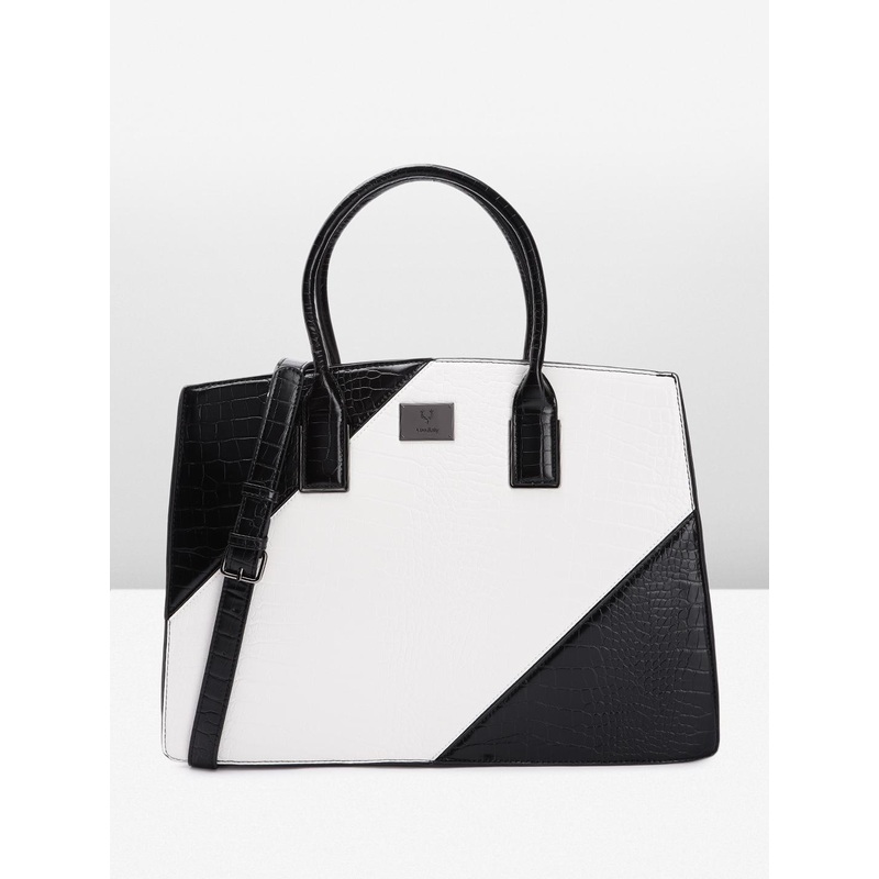 Allen Solly Colourblocked Oversized Laptop Handheld Bag