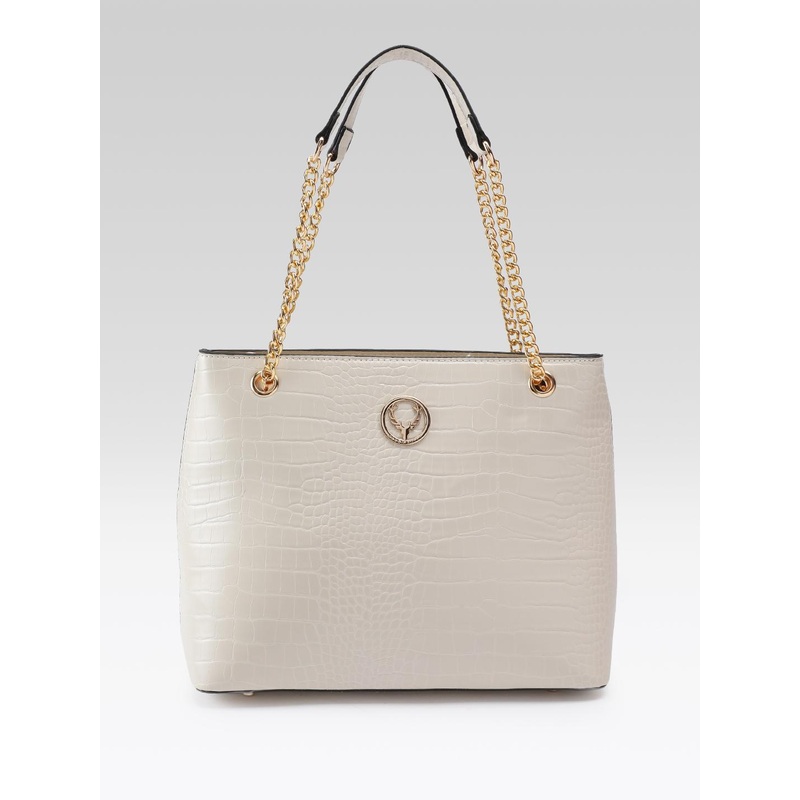 Allen Solly Croc Textured Structured Shoulder Bag