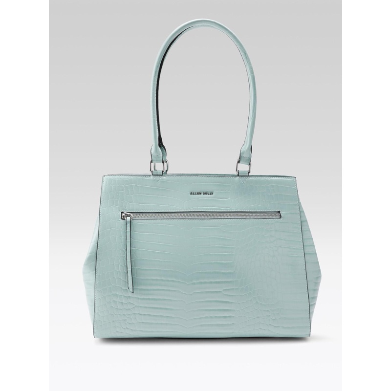 Allen Solly Croc-Textured Structured Shoulder Bag with Laptop Sleeves – Up to 14 inch