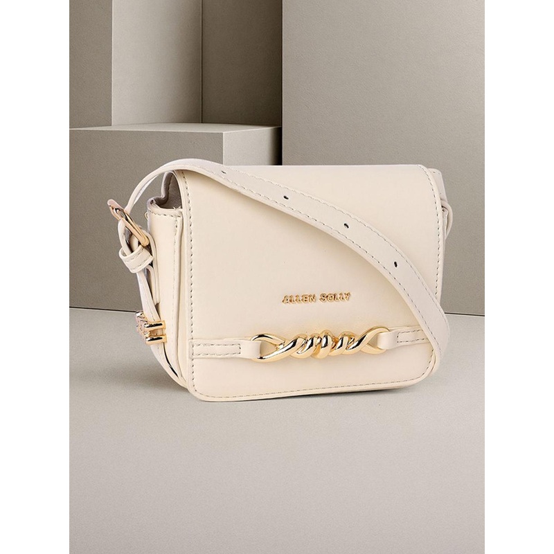 Allen Solly Woman Colourblocked Structured Sling Bag With Tasselled