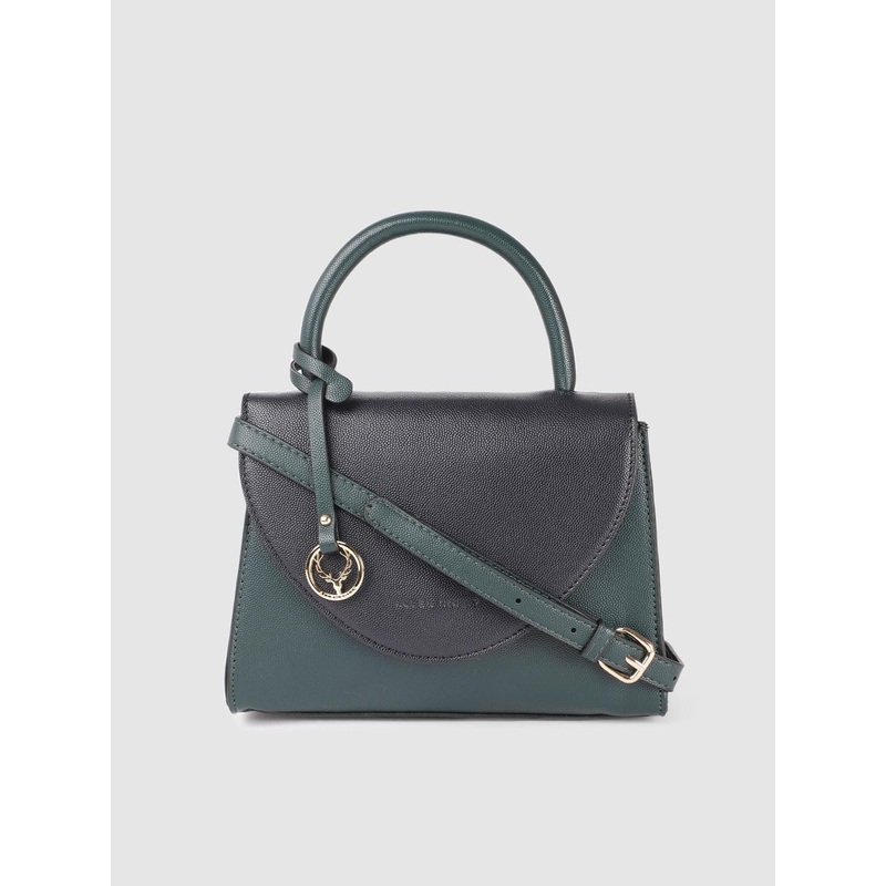 Allen Solly Women Teal Structured Satchel