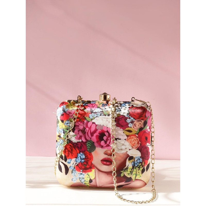 Anouk Printed Box Clutch