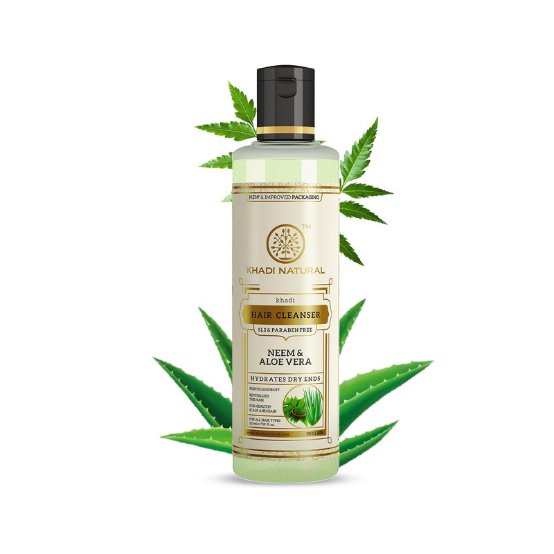 Khadi Natural Neem Aloe Shampoo for Scalp Cleanse – 210ml