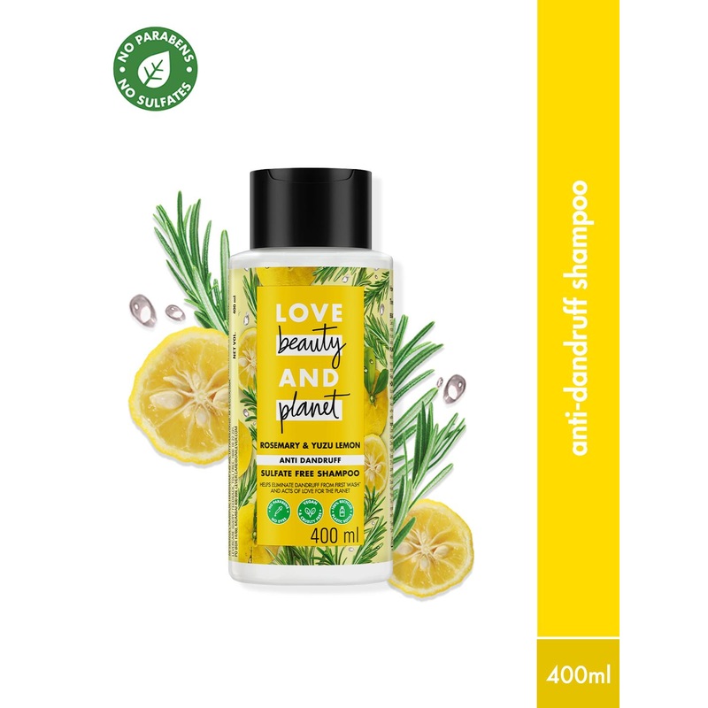 Love Beauty & Planet Rosemary & Yuzu Lemon Anti-Dandruff Shampoo – 400ml
