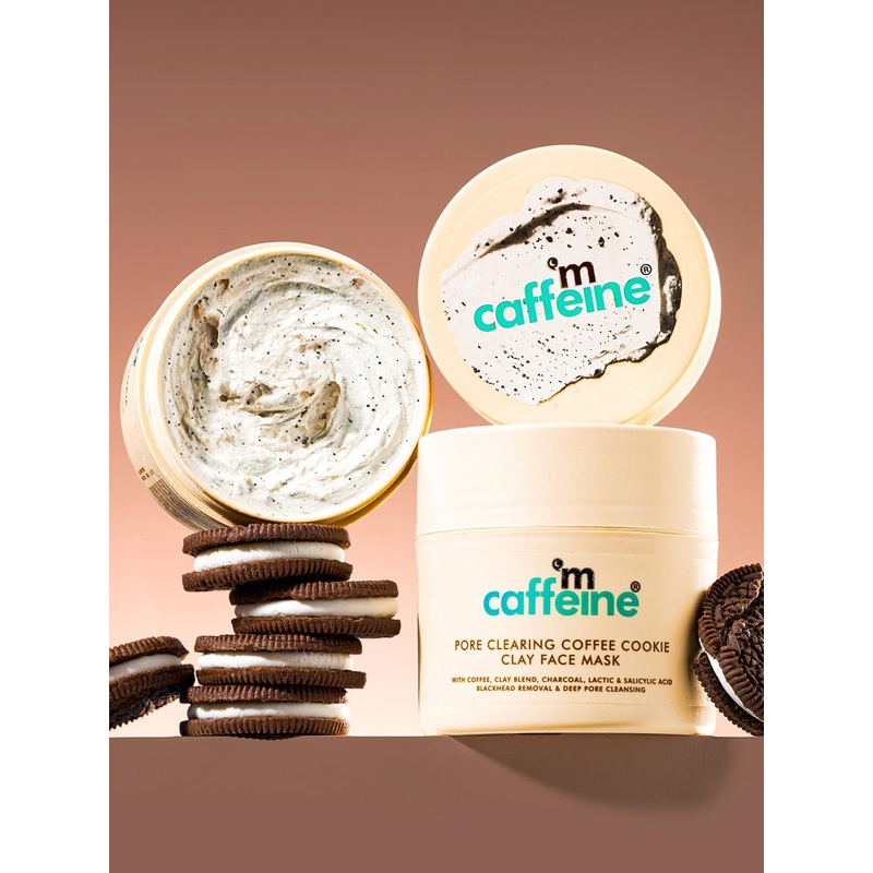 MCaffeine Pore Cleanse Coffee and Cookie Detan Face Mask 9% AHA BHA & Clays -100g