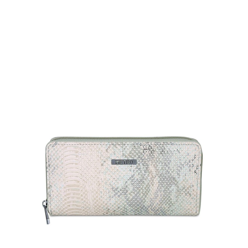 Metro Women Geometric Zip Around Wallet
