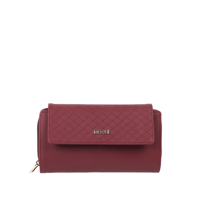 Mochi Women Maroon Textured Envelope