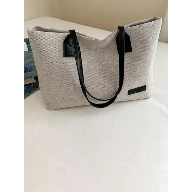 StyleCast Textured Shopper Handheld Bag with Quilted