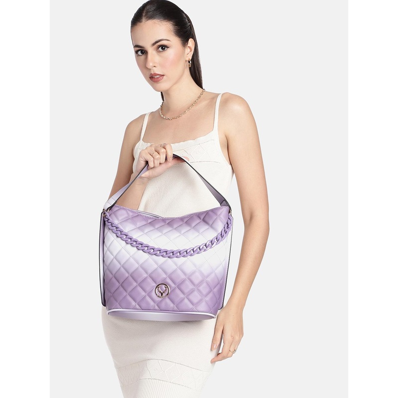 Allen Solly Colourblocked Structured Quilted Shoulder Bag