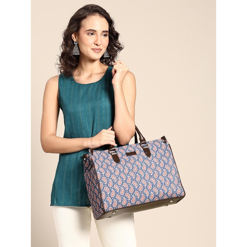 Anouk Ethnic Motifs Printed Oversized Shopper Tote Bag