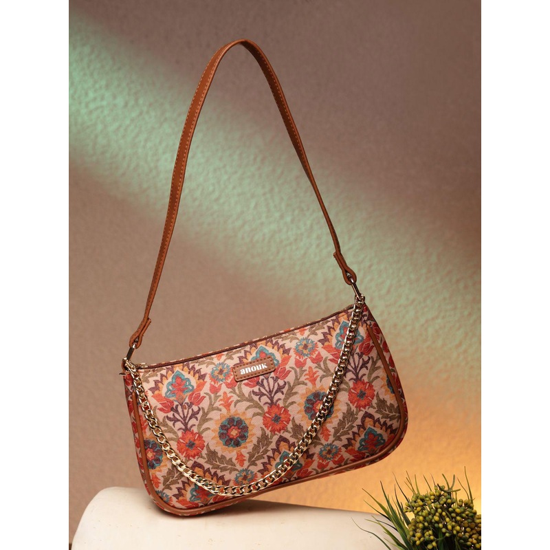 Anouk Women Floral Printed Structured Handheld Bag
