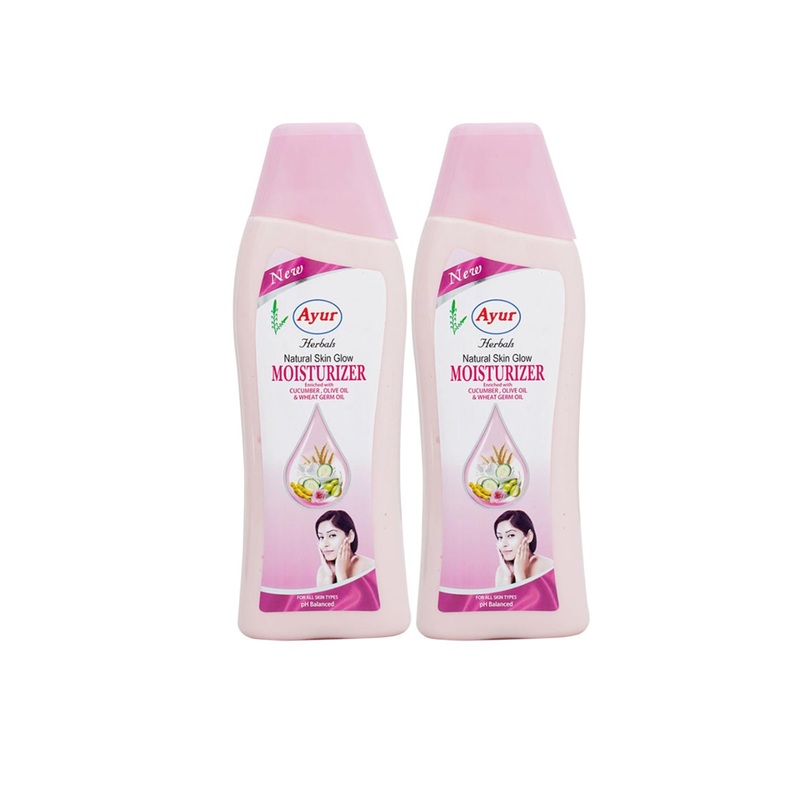 AYUR HERBALS Set Of 2 Natural Glow Moisturizing Lotion With Cucumber – 500 ml Each