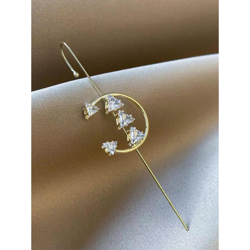 DressBerry Gold Plated Zircon Studded Contemporary Ear Cuff