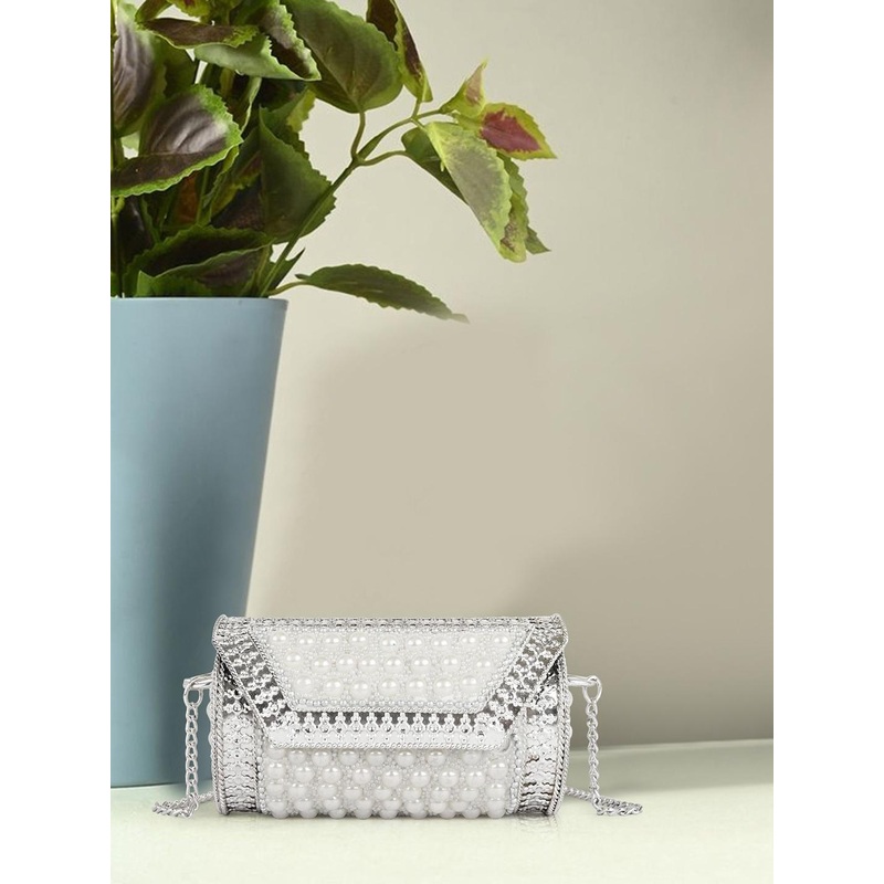 Lancer Stylish Embellished Box Clutch