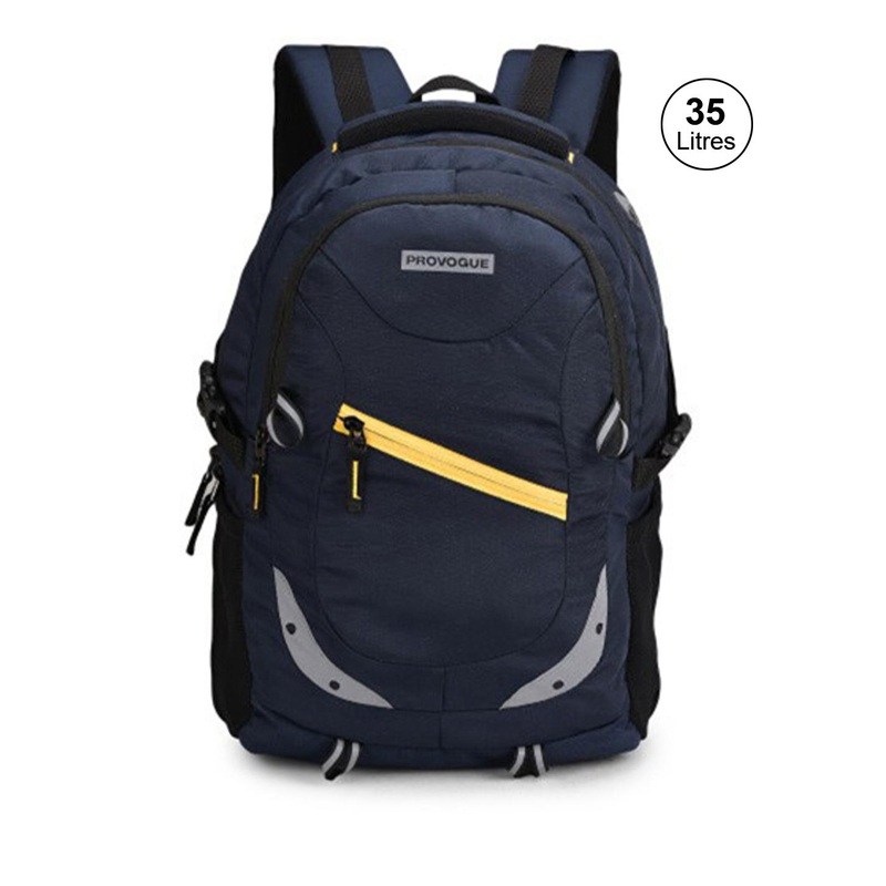 Provogue Unisex Navy Blue Backpack with Compression Straps 31L 35 L