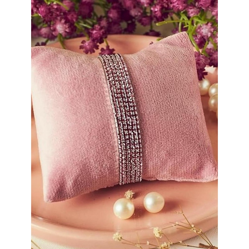 SALTY Women Set of 5 Stone Studded Rich Mulberry Stretchable Elasticated Bracelets