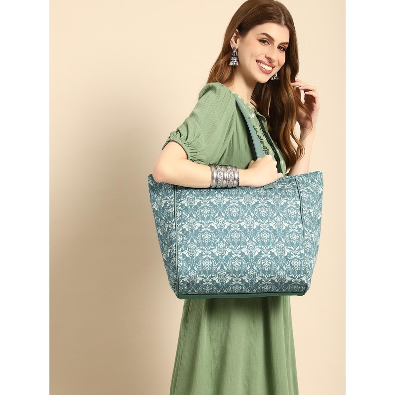 Anouk Ethnic Motifs Printed Shopper Tote Bag