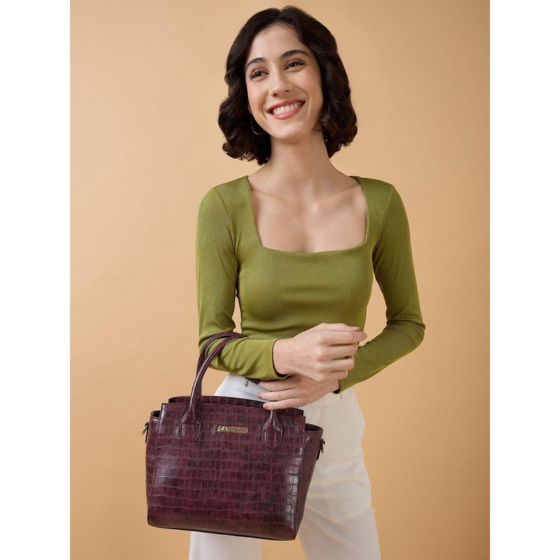 Caprese Cristina Women Cherry Medium Satchel Bag