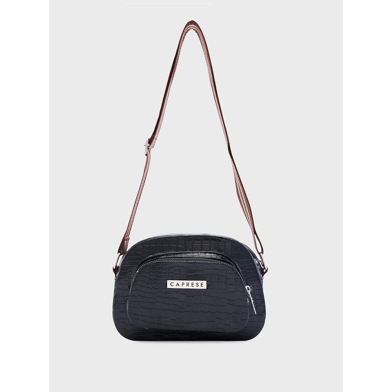 Caprese Tiko Women Black Medium Sling Bag
