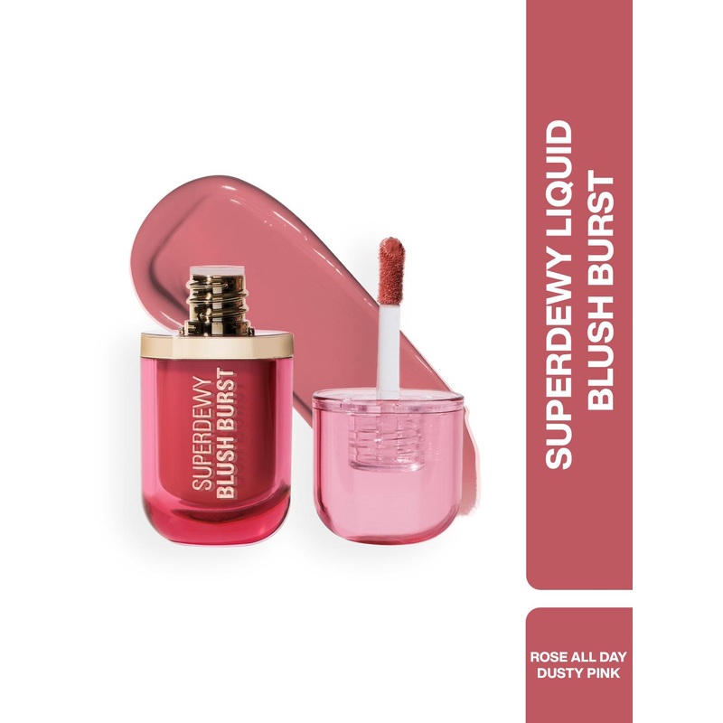 Makeup Revolution London Super Dewy Liquid Blush Burst – 4.2 ml – Rose All Day Dusty Pink
