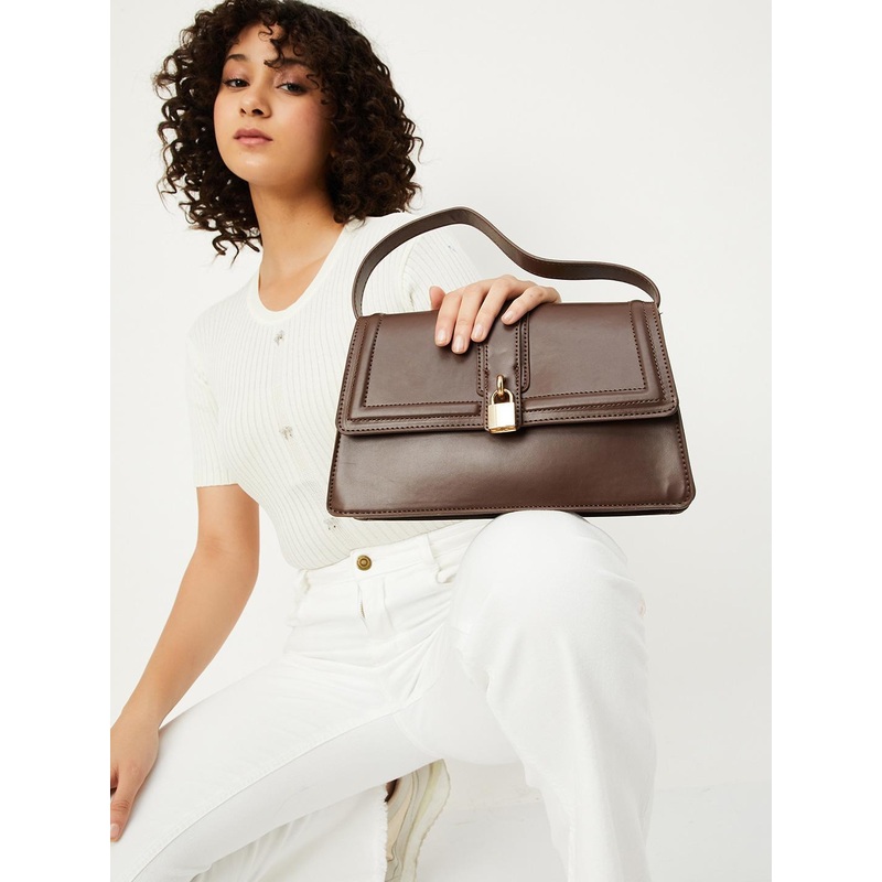 max PU Oversized Structured Shoulder Bag