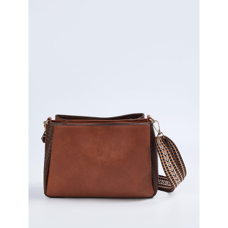 max Textured Structured Sling Bag