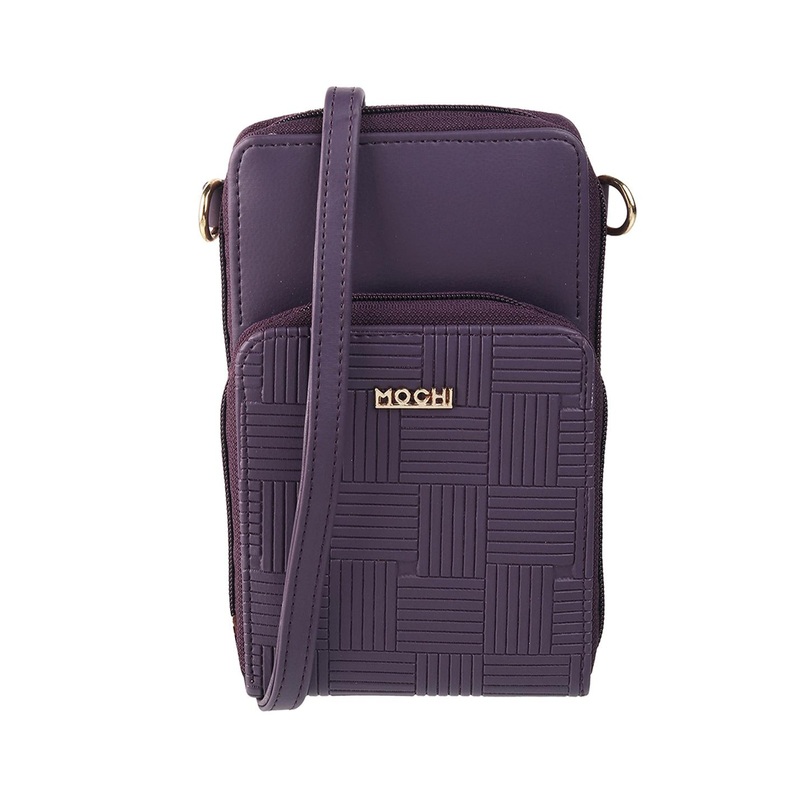 Mochi Women Purple Geometric Zip Around Wallet