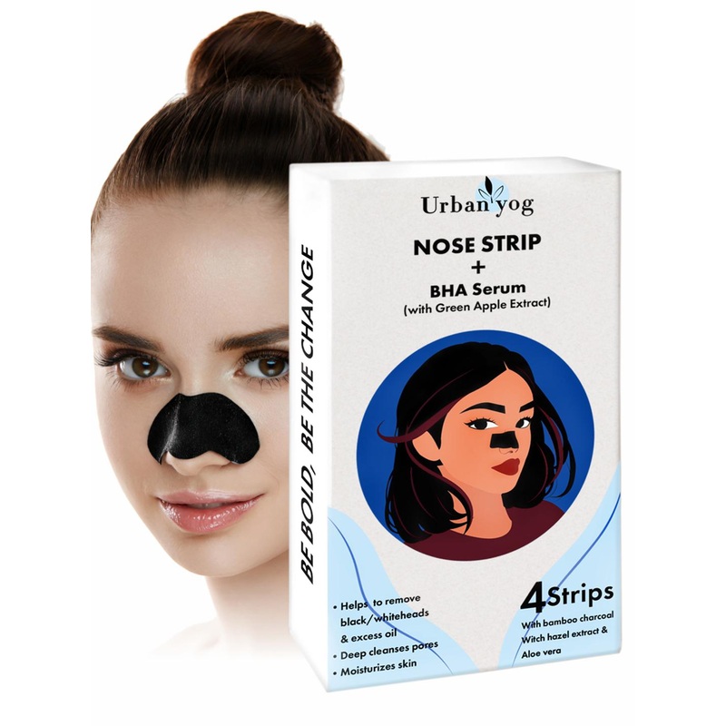 URBANYOG Nose Strips to Treat Pores with BHA Serum & Green Apple – 4 Strips