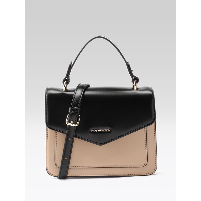 Van Heusen Colourblocked Structured Satchel Bag