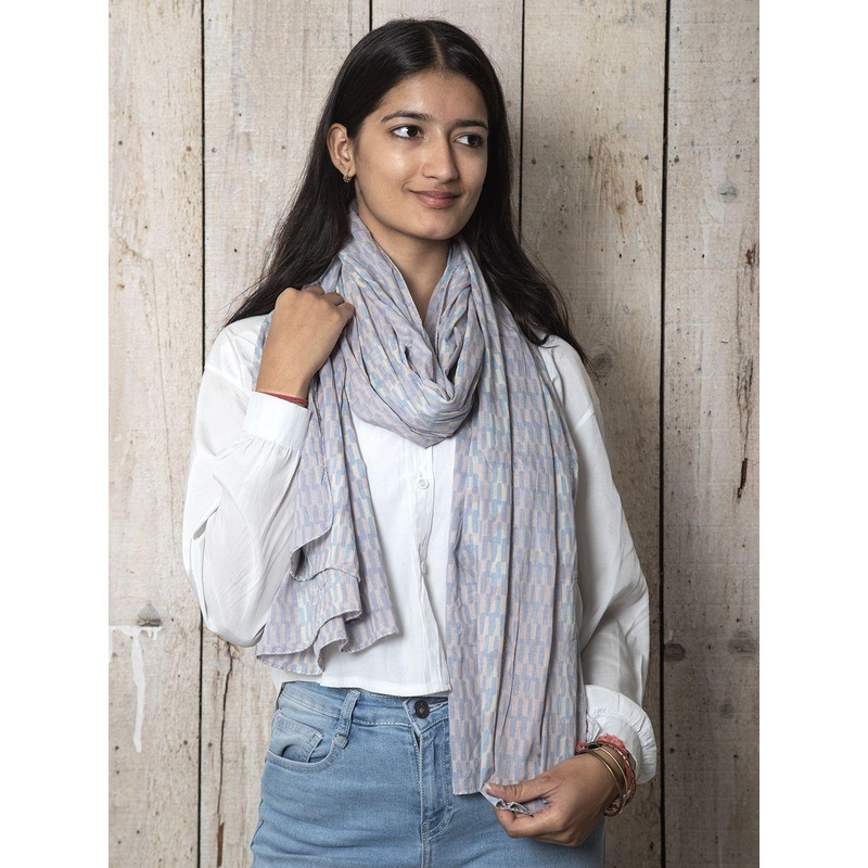Contrast Living Women Printed Pure Cotton Scarf