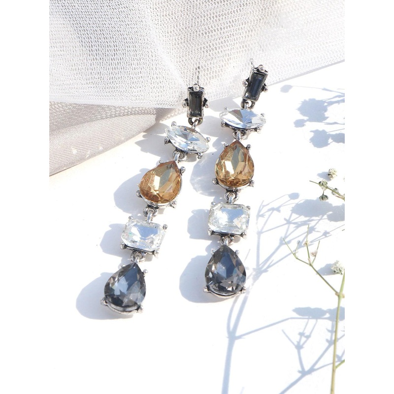 JOKER & WITCH Grey Contemporary Drop Earrings