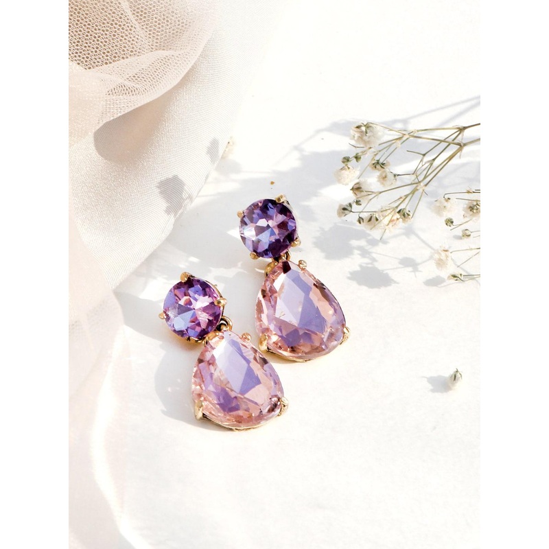 JOKER & WITCH Pink Contemporary Drop Earrings