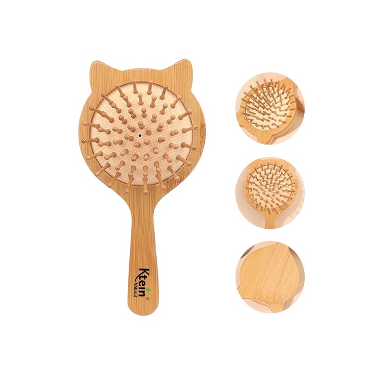 Ktein Air Bag Hair Brush With Wooden Handle – Brown