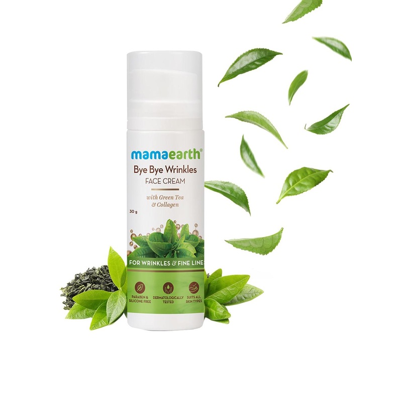 Mamaearth Bye Bye Wrinkles Face Cream with Green Tea & Collagen – 30 g