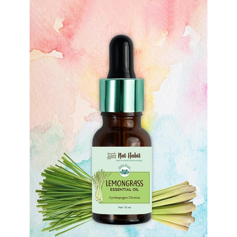 Nat Habit 100% Pure Lemongrass Essential Oil to Treat Acne – 15 ml