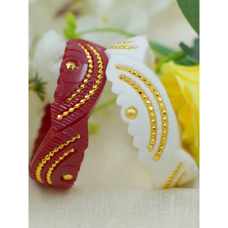 Sattik Set Of 2 Multi Plastic Bangles