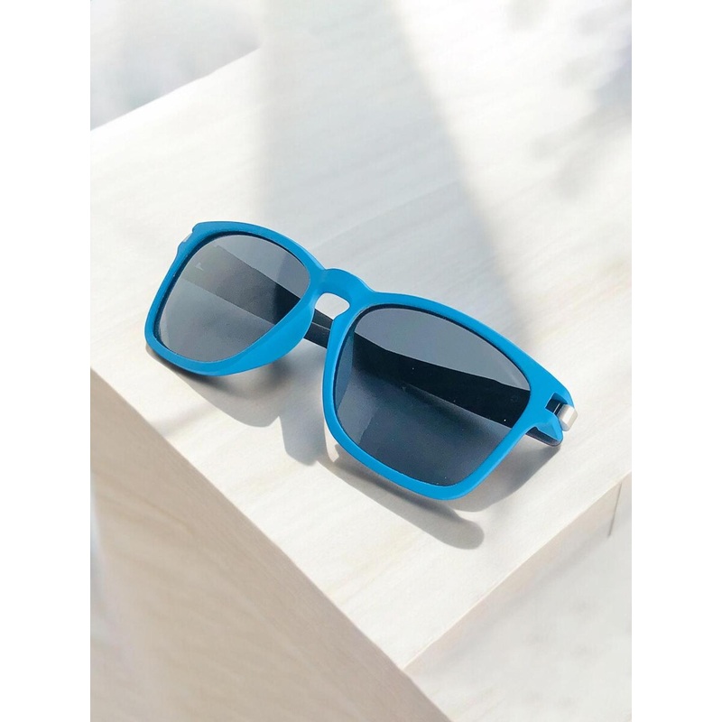 The Roadster Lifestyle Co Unisex Square Sunglasses & UV Protected Moto x2 blue mono