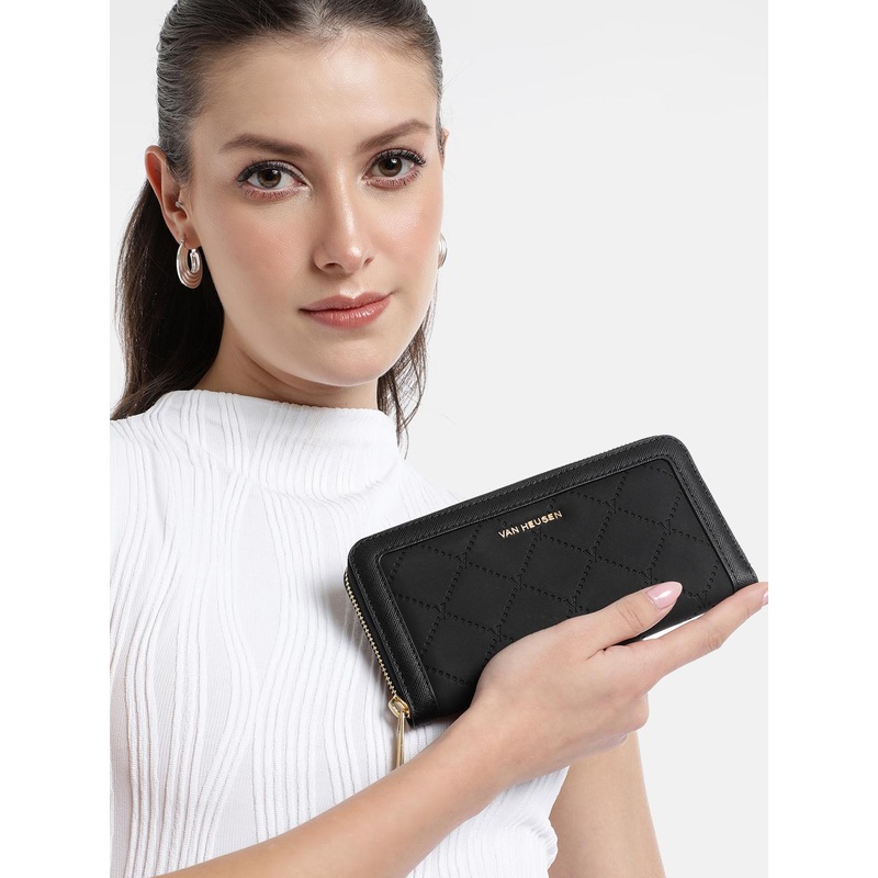 Van Heusen Women Textured Zip Around Wallet