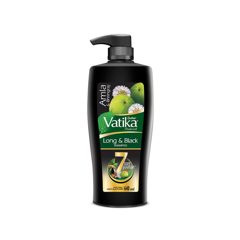 Dabur Vatika Amla Long & Black Shampoo for Shiny Long & Black Hair – 640ml