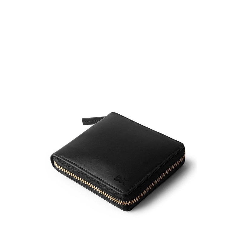 DailyObjects Women Black Solid Zip Around Wallet