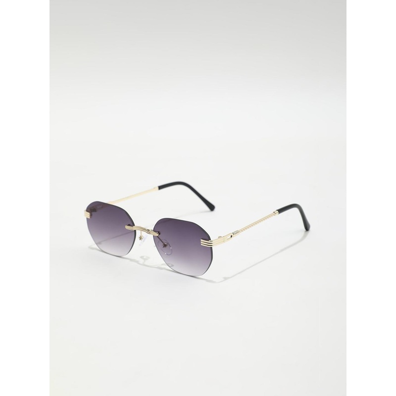 LULU & SKY Women Rimless Oval Sunglasses