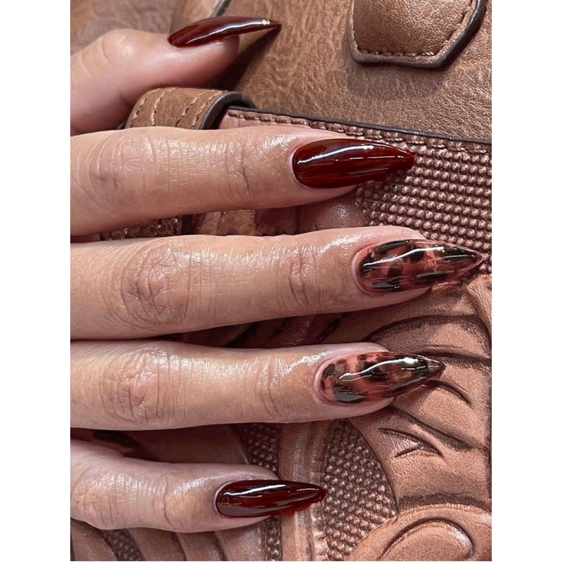 Secret Lives 24 Pcs Leopard Design False Nails